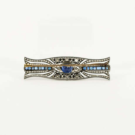 Art Deco Sapphire-Diamond-Brooch - photo 2