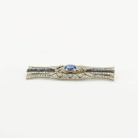 Art Deco Sapphire-Diamond-Brooch - photo 3
