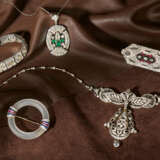 Art Deco Gemstone-Diamond-Brooch - photo 5