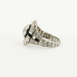 Art Deco Diamond-Onyx-Ring - photo 2