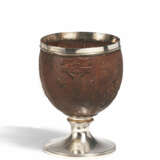 SILVER COCONUT CUP WITH MASONIC SYMBOLS - photo 1
