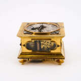 EARLY COPPER HORIZONTAL TABLE CLOCK - photo 4