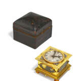 EARLY COPPER HORIZONTAL TABLE CLOCK - photo 5