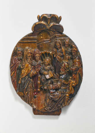 LIMEWOOD RELIEF WITH DEPICTION OF THE TWELVE-YEAR-OLD JESUS IN THE TEMPLE - photo 1