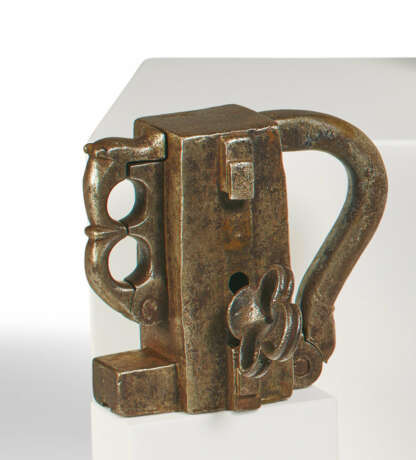 LARGE IRON DOUBLE PADLOCK - photo 1