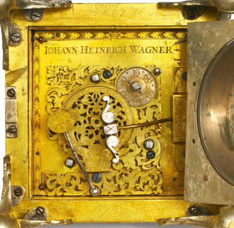 HORIZONTAL BRASS TABLE CLOCK - photo 2