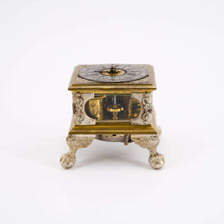 HORIZONTAL BRASS TABLE CLOCK - photo 4