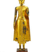 Страны и континенты. LARGE STANDING BRONZE BUDDHA FIGURINE
