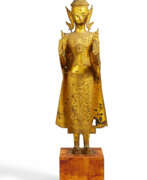 Страны и континенты. STANDING BRONZE BUDDHA FIGURINE WITH RULER ADORNMENTS