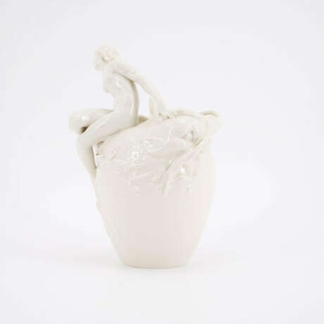 PORCELAIN ART NOUVEAU VASE WITH MERMAID - photo 2