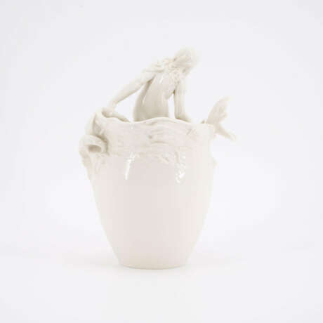 PORCELAIN ART NOUVEAU VASE WITH MERMAID - photo 3