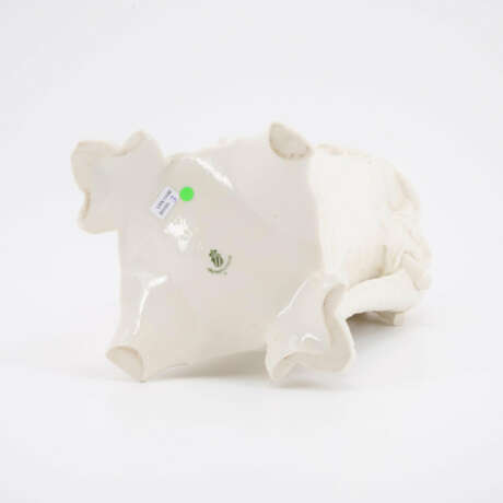 PORCELAIN ART NOUVEAU VASE WITH ELEPHANT HEADS - photo 7