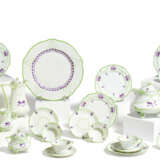PORCELAIN COFFEE AND TEA SERVICE WITH VIOLET DECORATION FOR SIX - photo 1