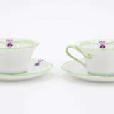 PORCELAIN COFFEE AND TEA SERVICE WITH VIOLET DECORATION FOR SIX - photo 4