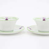 PORCELAIN COFFEE AND TEA SERVICE WITH VIOLET DECORATION FOR SIX - photo 5
