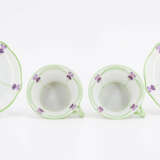 PORCELAIN COFFEE AND TEA SERVICE WITH VIOLET DECORATION FOR SIX - photo 6