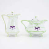 PORCELAIN COFFEE AND TEA SERVICE WITH VIOLET DECORATION FOR SIX - photo 10
