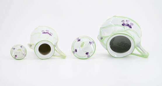 PORCELAIN COFFEE AND TEA SERVICE WITH VIOLET DECORATION FOR SIX - photo 12