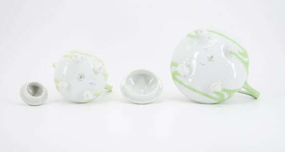 PORCELAIN COFFEE AND TEA SERVICE WITH VIOLET DECORATION FOR SIX - photo 14