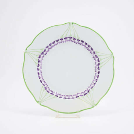 PORCELAIN COFFEE AND TEA SERVICE WITH VIOLET DECORATION FOR SIX - photo 15