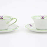 PORCELAIN COFFEE AND TEA SERVICE WITH VIOLET DECORATION FOR SIX - photo 24