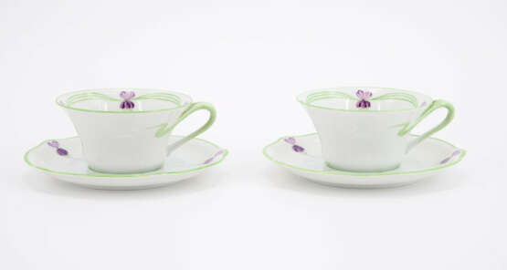 PORCELAIN COFFEE AND TEA SERVICE WITH VIOLET DECORATION FOR SIX - photo 24