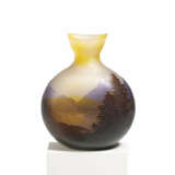 SMALL GLASS VASE WITH ALPINE LANDSCAPE - photo 1
