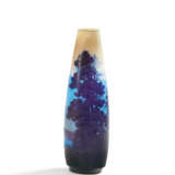 LARGE GLASS VASE WITH ALPINE LANDSCAPE - photo 1