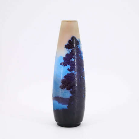 LARGE GLASS VASE WITH ALPINE LANDSCAPE - photo 4