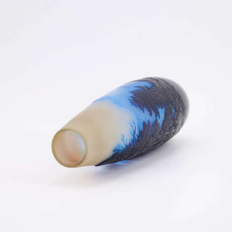LARGE GLASS VASE WITH ALPINE LANDSCAPE - photo 6