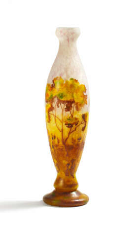 LARGE GLASS VASE WITH AUTUMN LANDSCAPE - фото 8