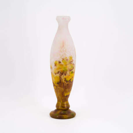 LARGE GLASS VASE WITH AUTUMN LANDSCAPE - фото 1