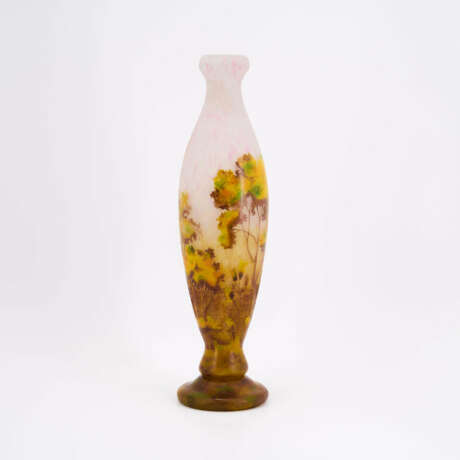 LARGE GLASS VASE WITH AUTUMN LANDSCAPE - фото 2