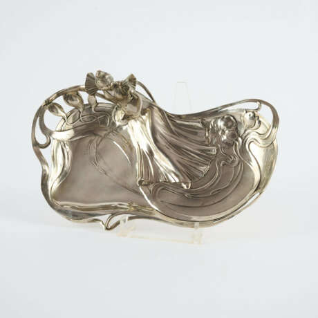 SILVER ART NOUVEAU BOWL WITH YOUNG WOMAN - photo 6