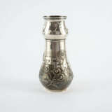 SILVER VASE WITH CHRYSANTHEMUMS AND DRAGONFLIES - photo 2