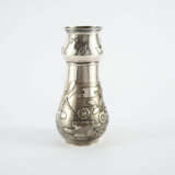 SILVER VASE WITH CHRYSANTHEMUMS AND DRAGONFLIES - photo 4