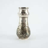 SILVER VASE WITH CHRYSANTHEMUMS AND DRAGONFLIES - photo 5