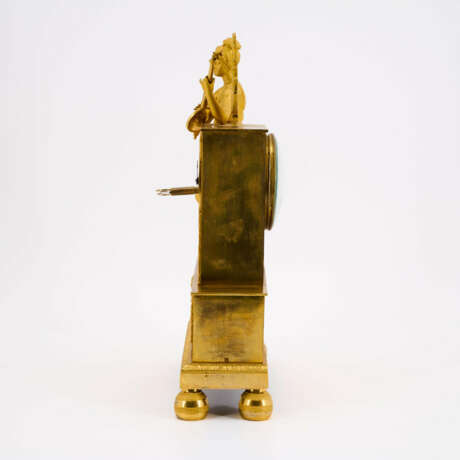 BRONZE CLOCK WITH MUSICIAN - photo 2