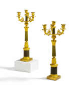 Décor. PAIR OF BRONZE GIRANDOLES EMPIRE