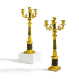 PAIR OF BRONZE GIRANDOLES EMPIRE - photo 1