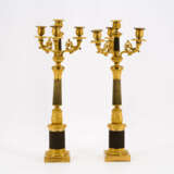 PAIR OF BRONZE GIRANDOLES EMPIRE - photo 2