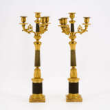 PAIR OF BRONZE GIRANDOLES EMPIRE - photo 3
