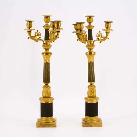 PAIR OF BRONZE GIRANDOLES EMPIRE - photo 3