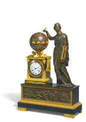 MONUMENTAL MARBLE CLOCK URANIUM WITH ROTATING PLANETARIUM
