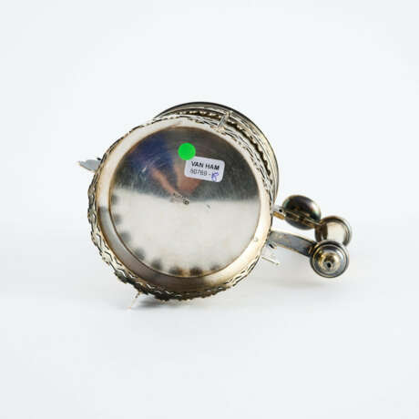 SILVER TEA GLASS HOLDER WITH ORNAMENTAL PIERCED STAND - photo 7