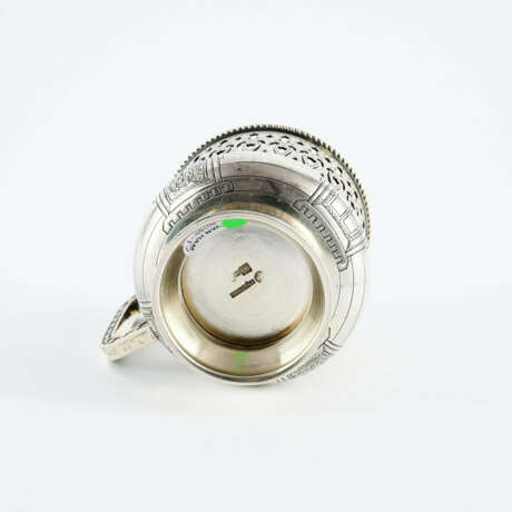 SILVER TEA GLASS HOLDER WITH TROMPE L' OEUIL MOTIFS IN THE SHAPE OF A BUILDING - photo 8