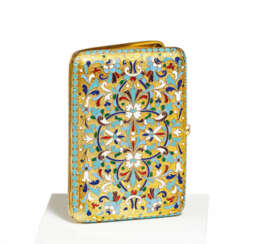 Zigarettenetui mit floralem Cloisonnédekor