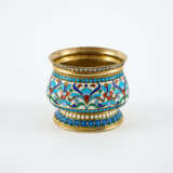 Gebauchtes Salzgefäß mit Cloisonnédekor - Foto 2