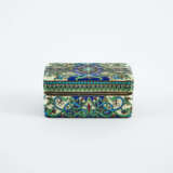 RECTANGULAR SILVER BOX WITH FLORAL CLOISONNÉ DECOR - photo 3
