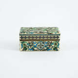 Kleine rechteckige Dose mit Cloisonnédekor - Foto 3